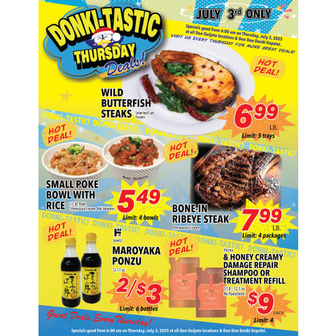 Donki-Tastic Thursday Flyer, Jul 03, 2025