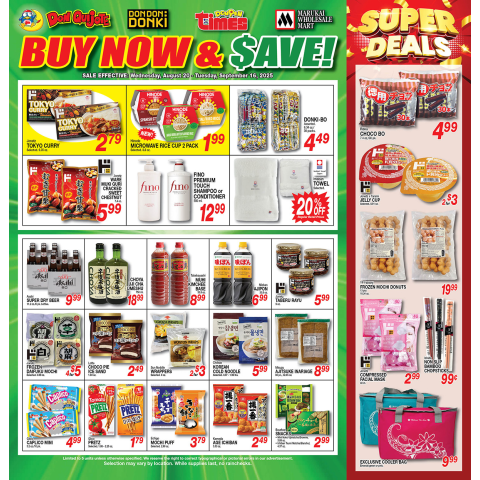 Buy Now and Save Flyer Wed, Aug 20, 2025 - Tue, Sep 16, 2025