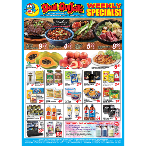 Weekly Flyer Wed, September 27,2023 - Tues, October 3,2023