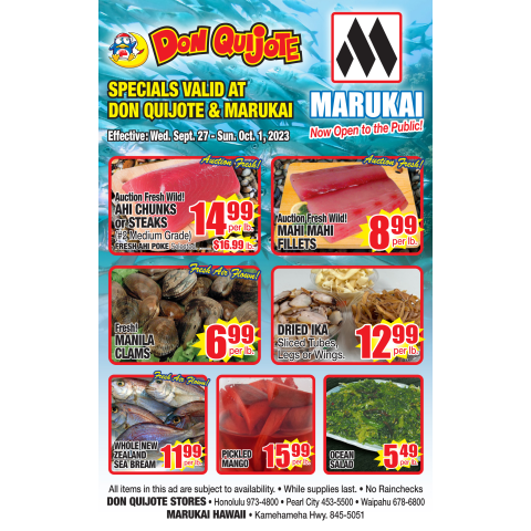 Seafood Flyer Tues, September 27,2023 - Sun, October 1,2023