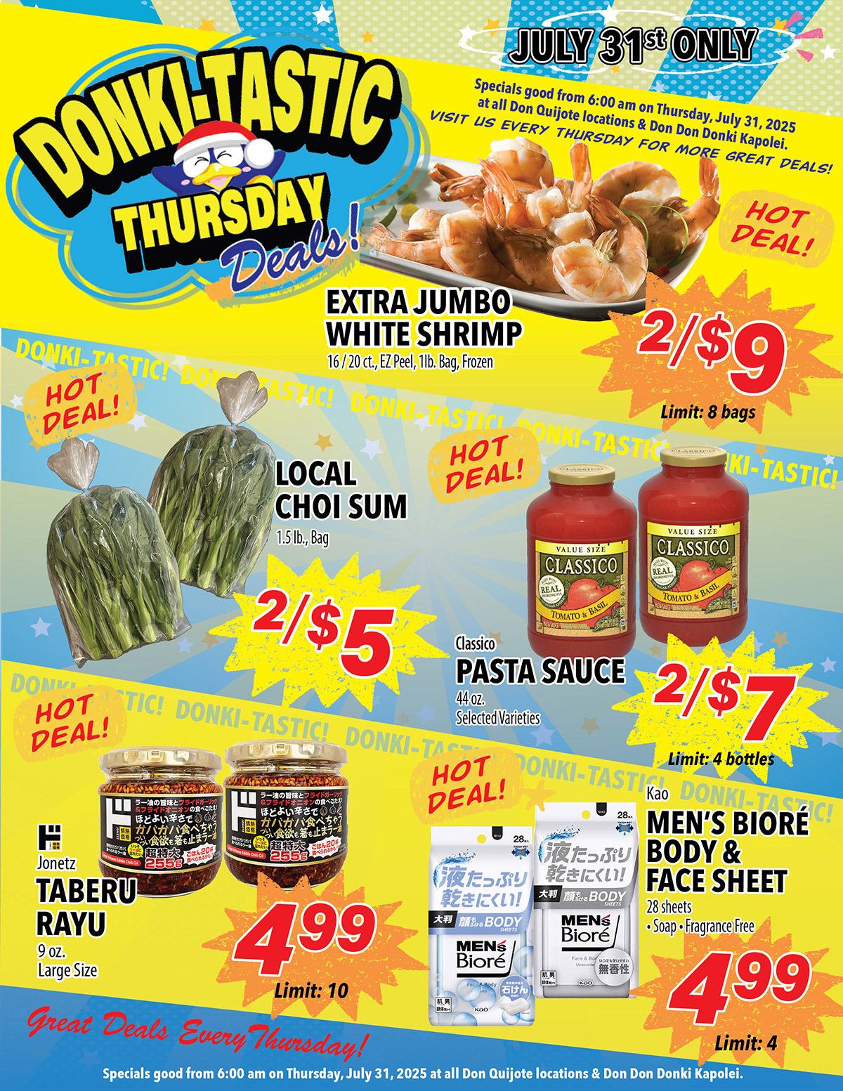 Donki-Tastic Thursday Flyer, Jul 31, 2025