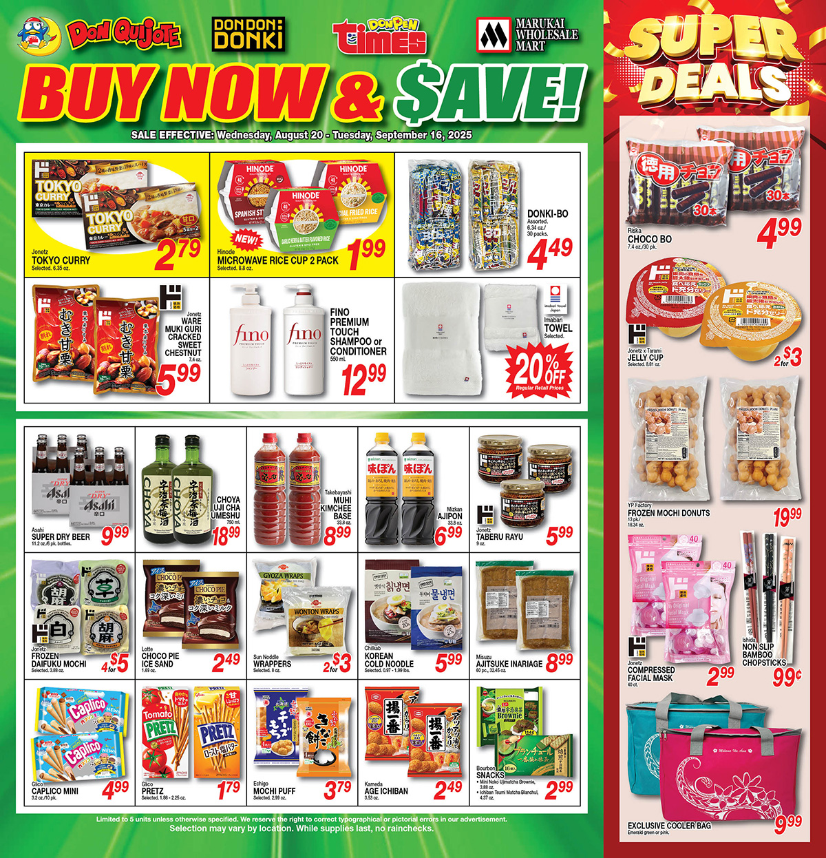 Buy Now and Save Flyer Wed, Aug 20, 2025 - Tue, Sep 16, 2025