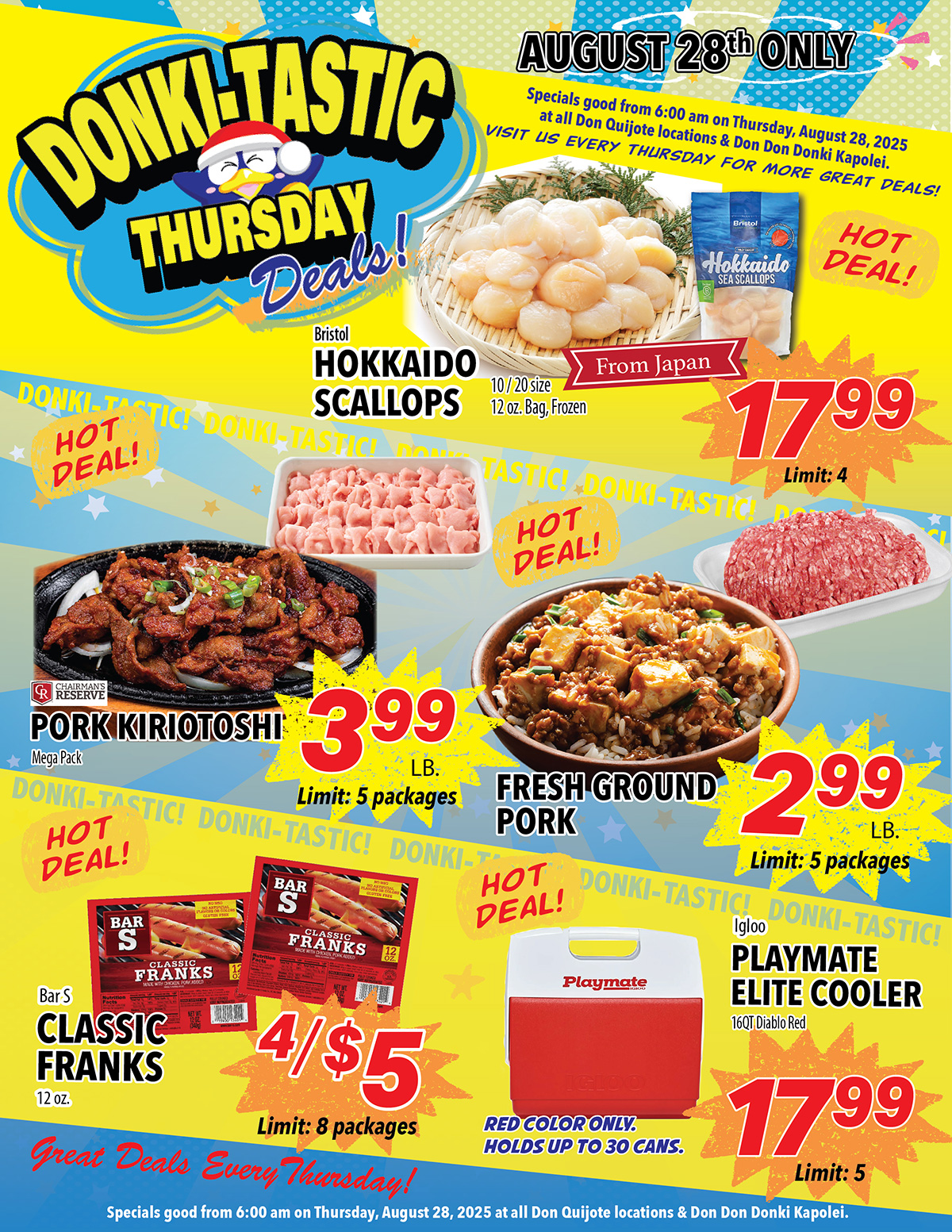 Donki-Tastic Thursday Flyer, Aug 28, 2025