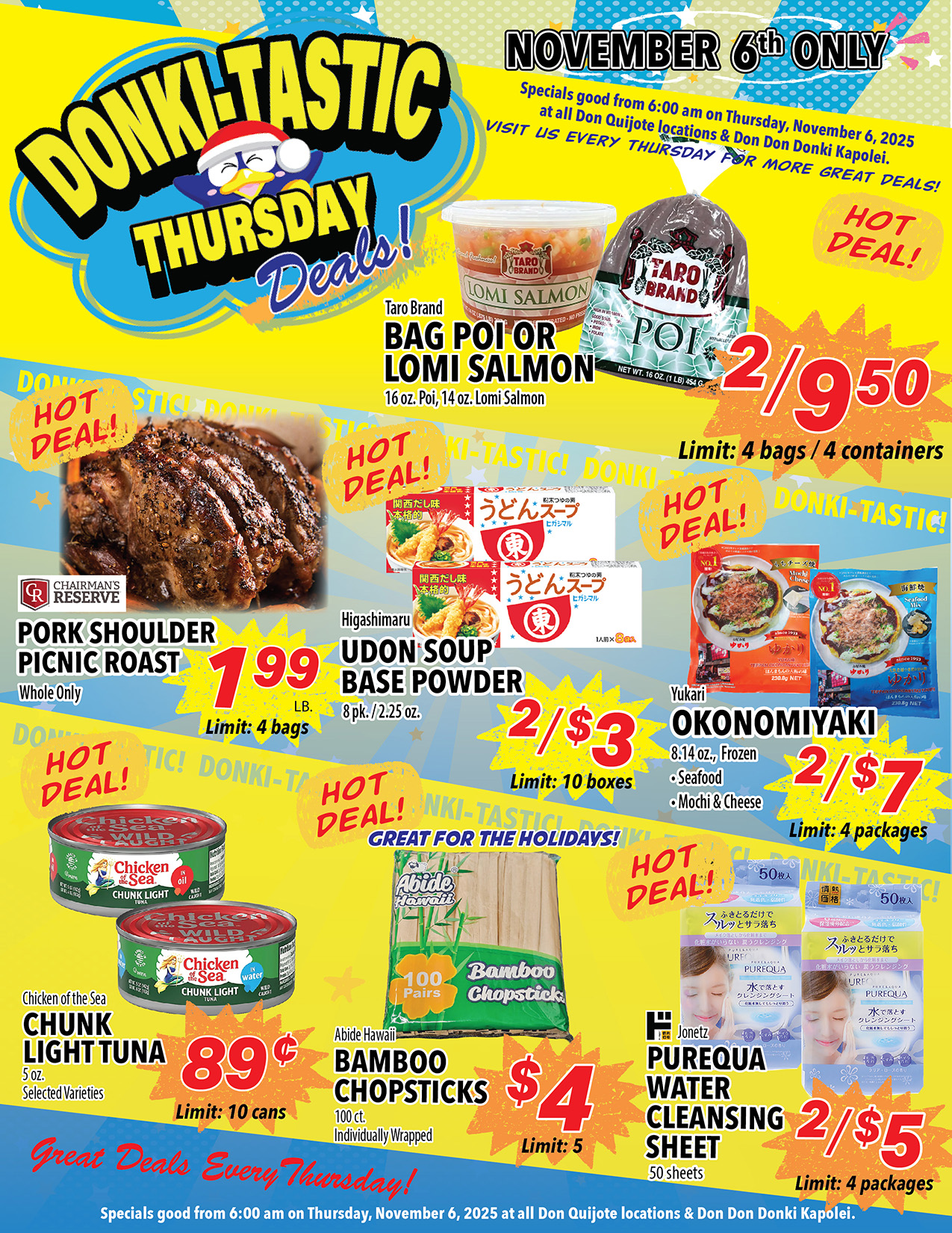 Donki-Tastic Thursday Flyer, Nov 6, 2025