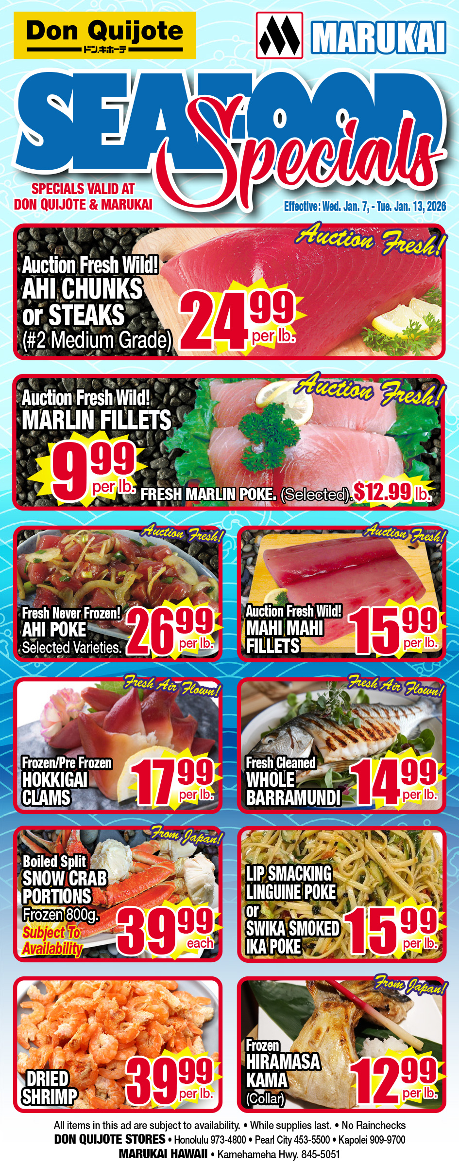 Seafood Flyer Wed, Jan 07, 2026 - Tue, Jan 13, 2026