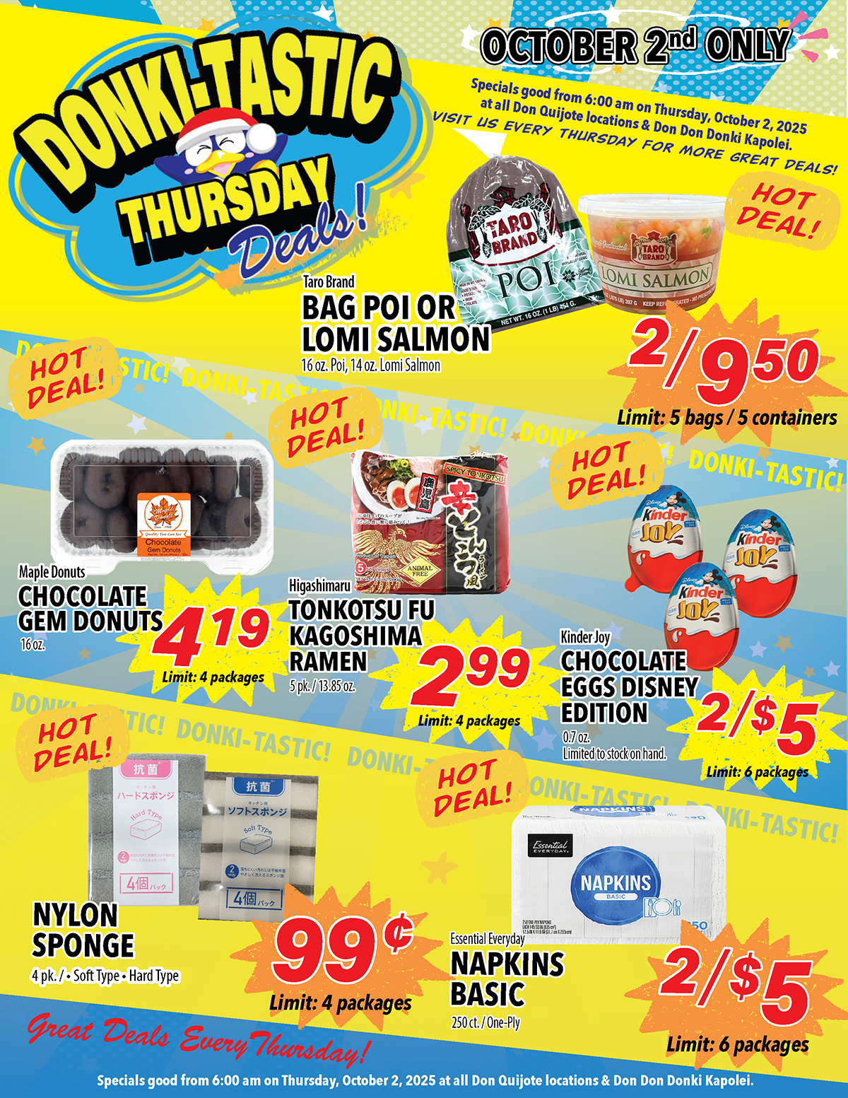 Donki-Tastic Thursday Flyer, Oct 02, 2025