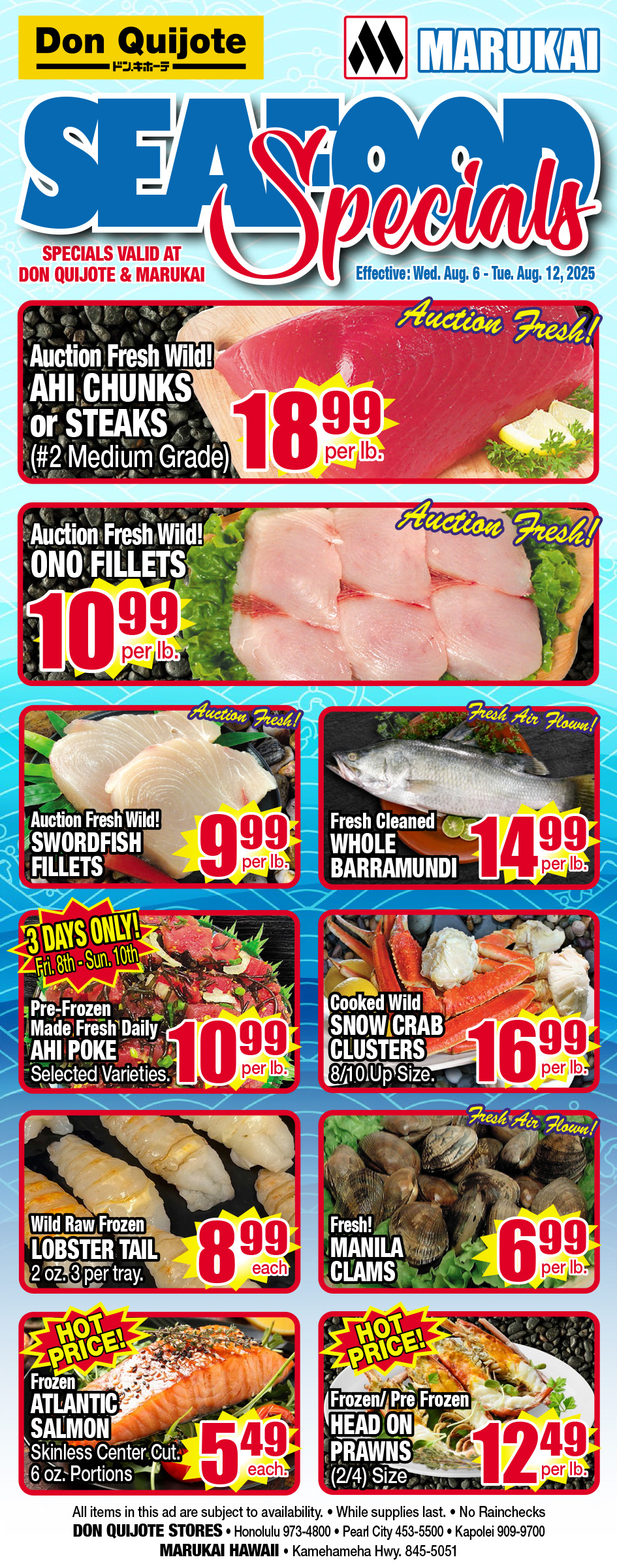 Seafood Flyer Wed, Aug 06, 2025 - Tue, Aug 12, 2025