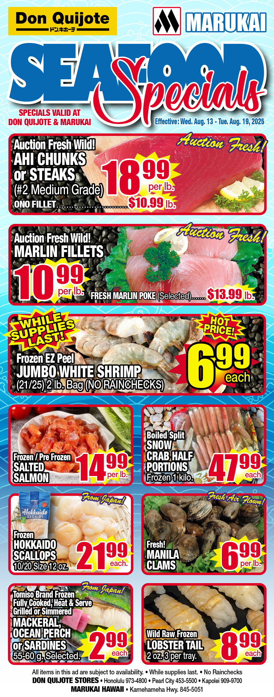 Seafood Flyer Wed, August 13, 2025 - Tue, August 19, 2025