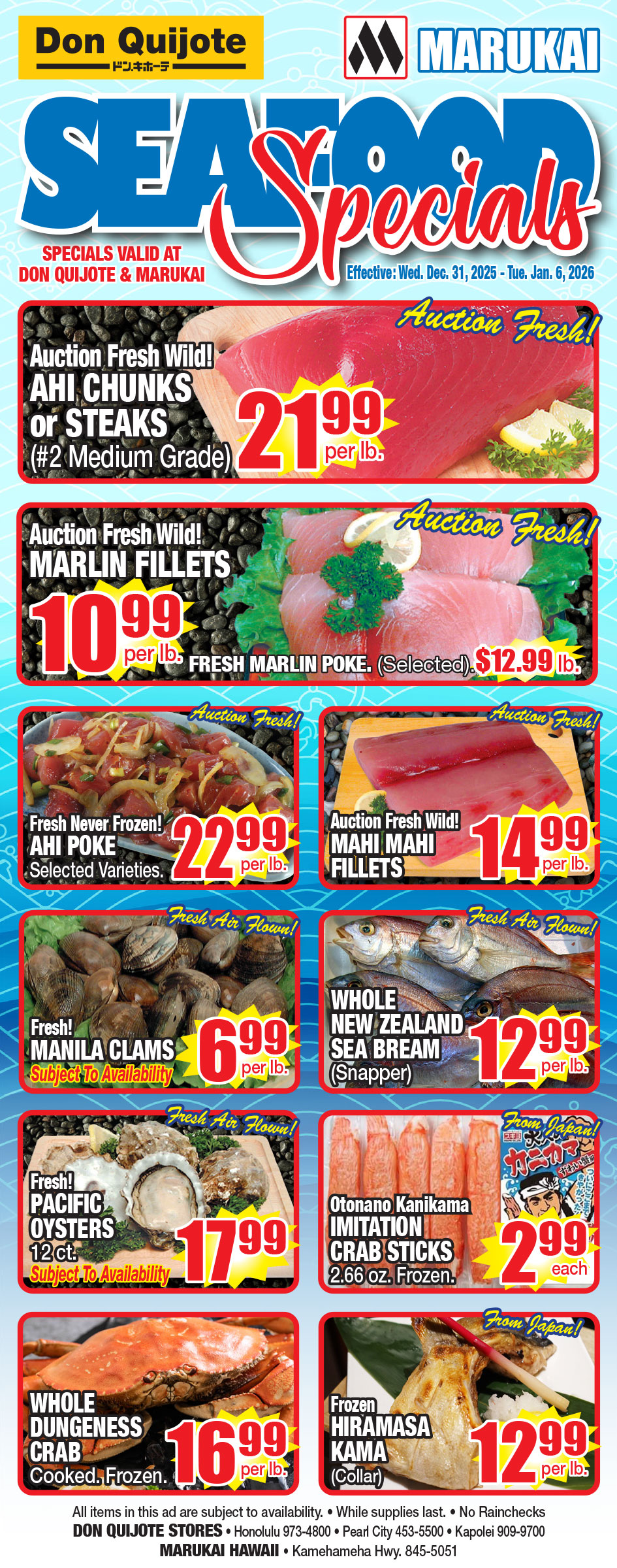 Seafood Flyer Wed, Dec 31, 2025 - Tue, Jan 06, 2026
