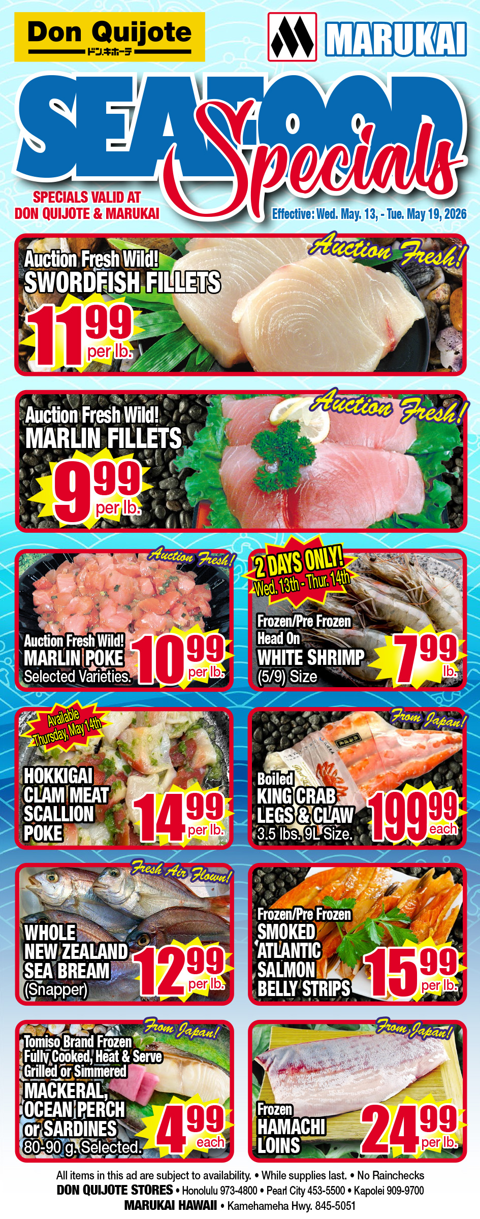 Seafood Flyer Wed, May 13, 2026 - Tue, May 19, 2026