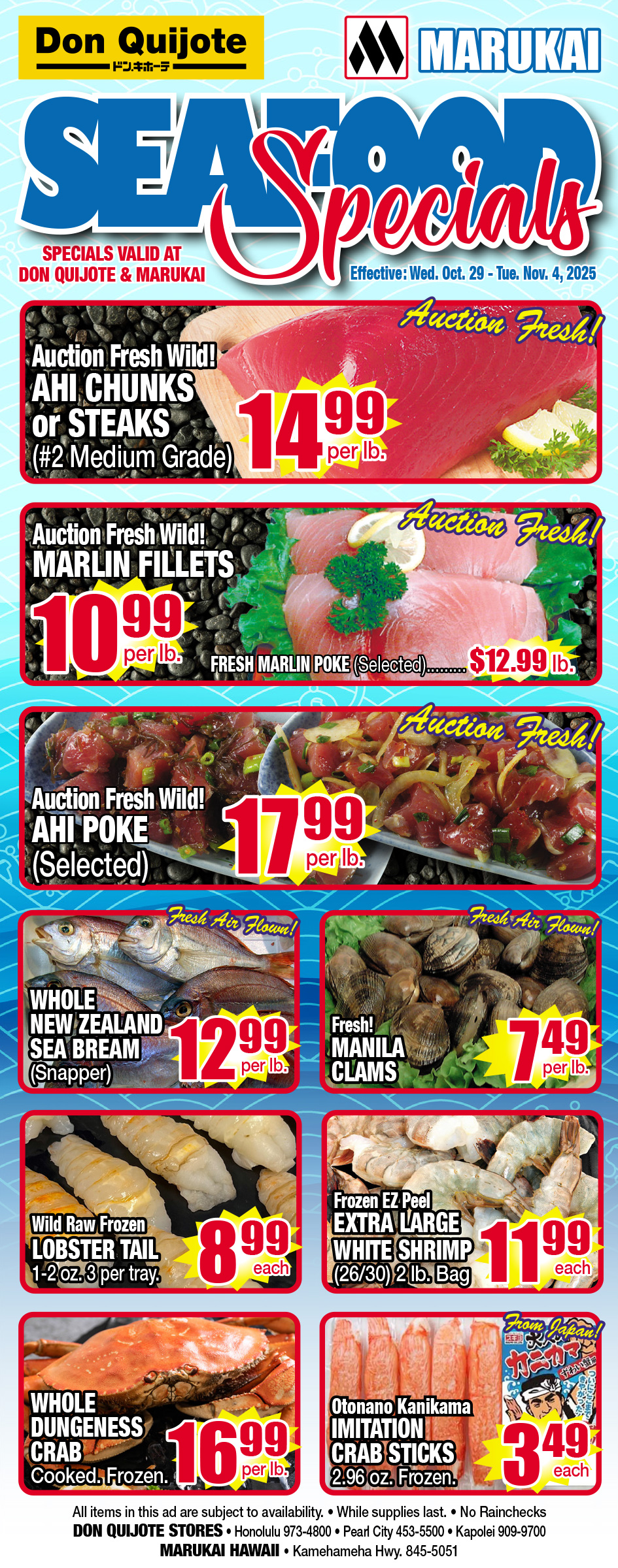 Seafood Flyer Wed, October 29, 2025 - Tue, November 04, 2025