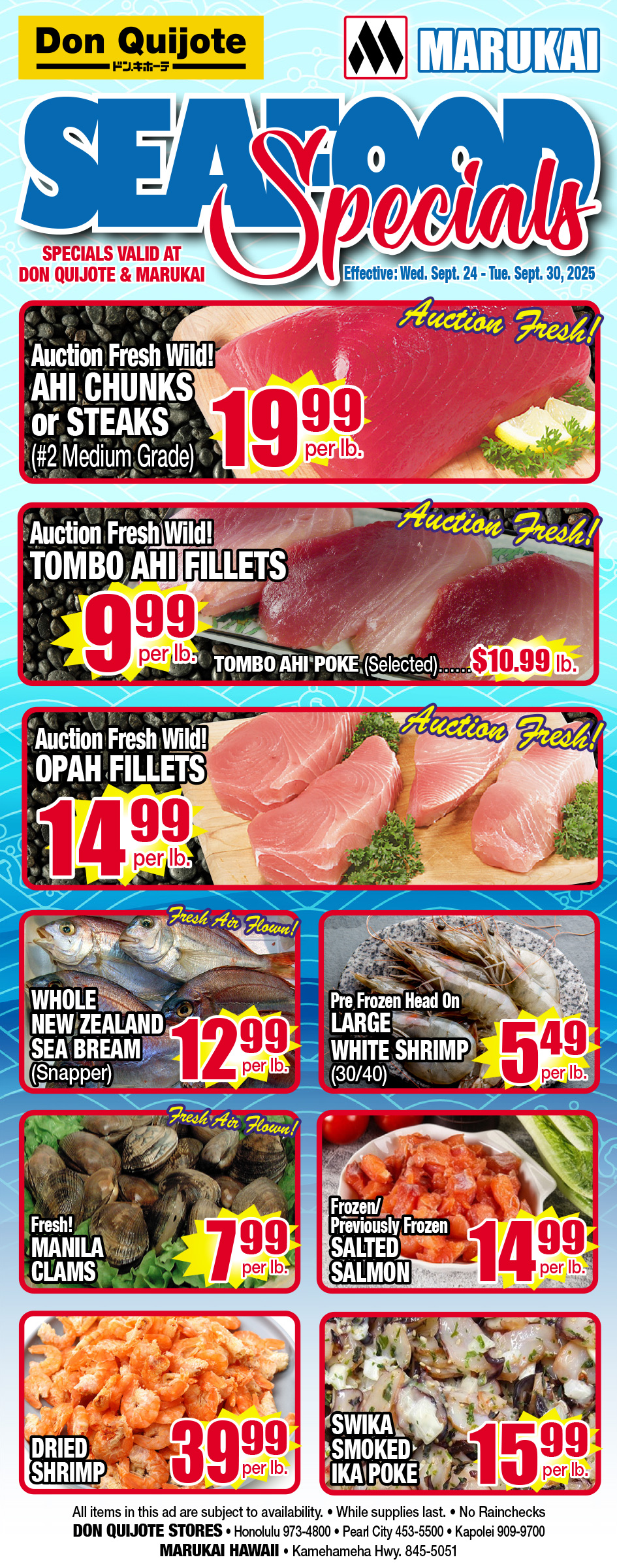 Seafood Flyer Wed, September 24, 2025 - Tue, September 30, 2025