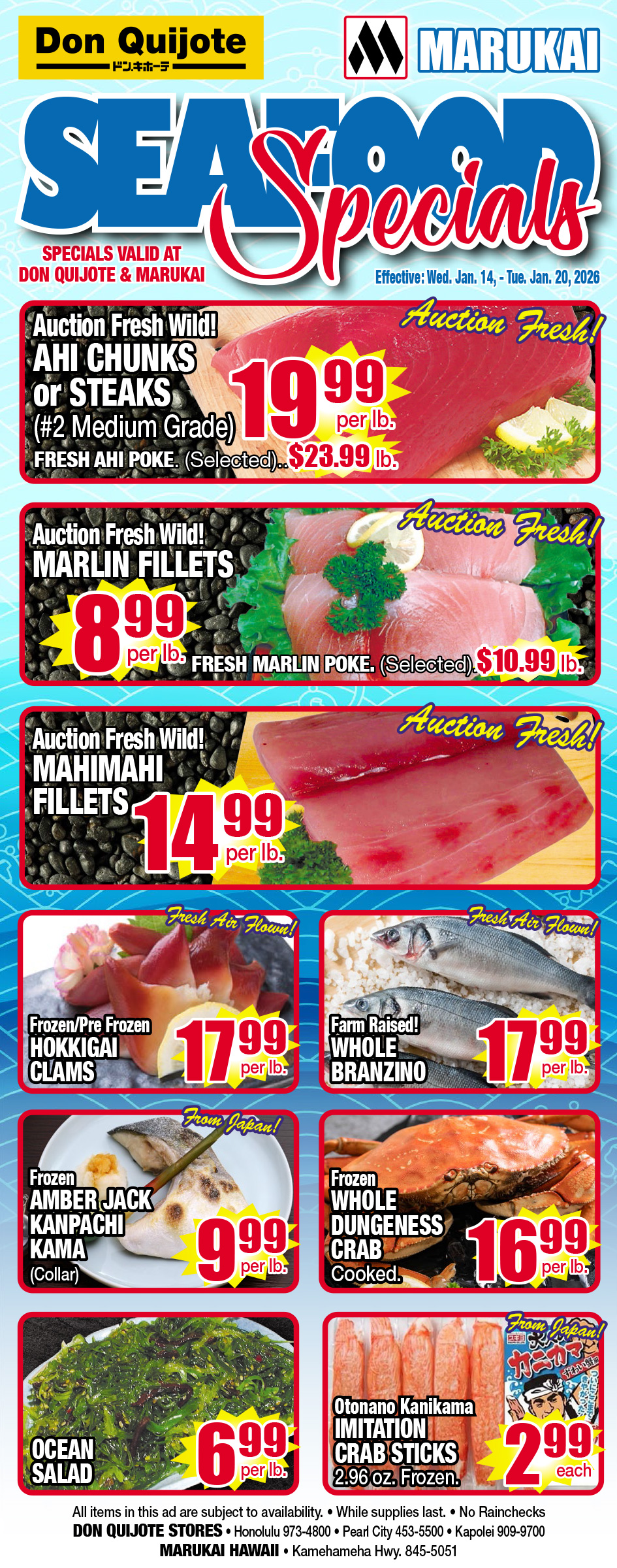 Seafood Flyer Wed, Jan 14, 2026 - Tue, Jan 20, 2026