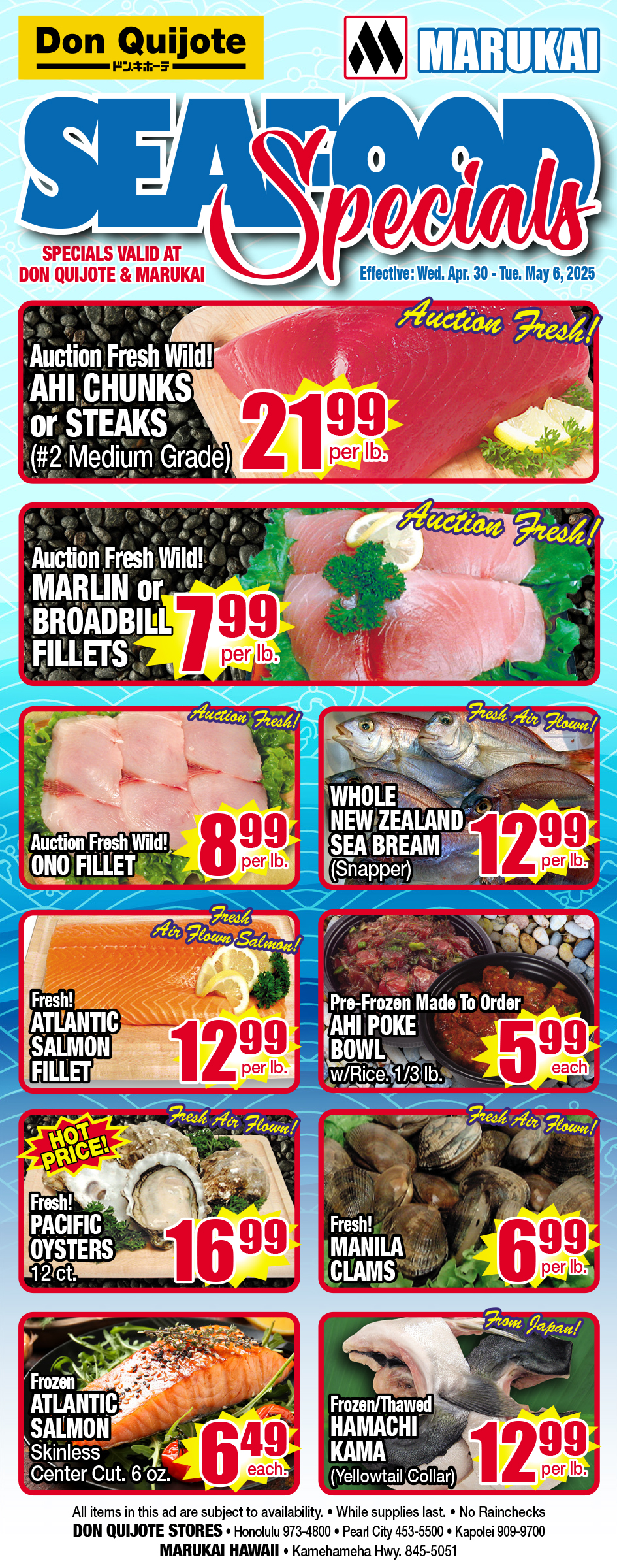 Seafood Flyer Wednesday, April 30, 2025 - Tuesday, May 06, 2025