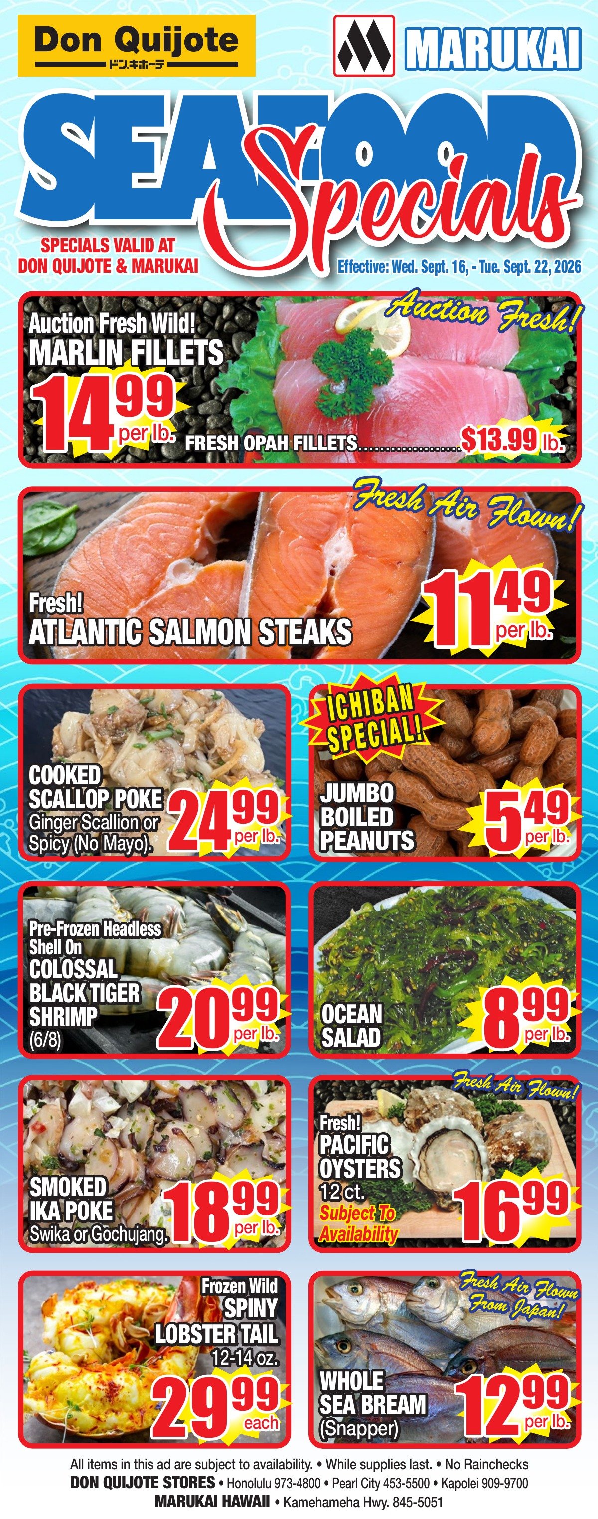 Seafood Flyer Wed, Sep 16, 2026 - Tue, Sep 22, 2026
