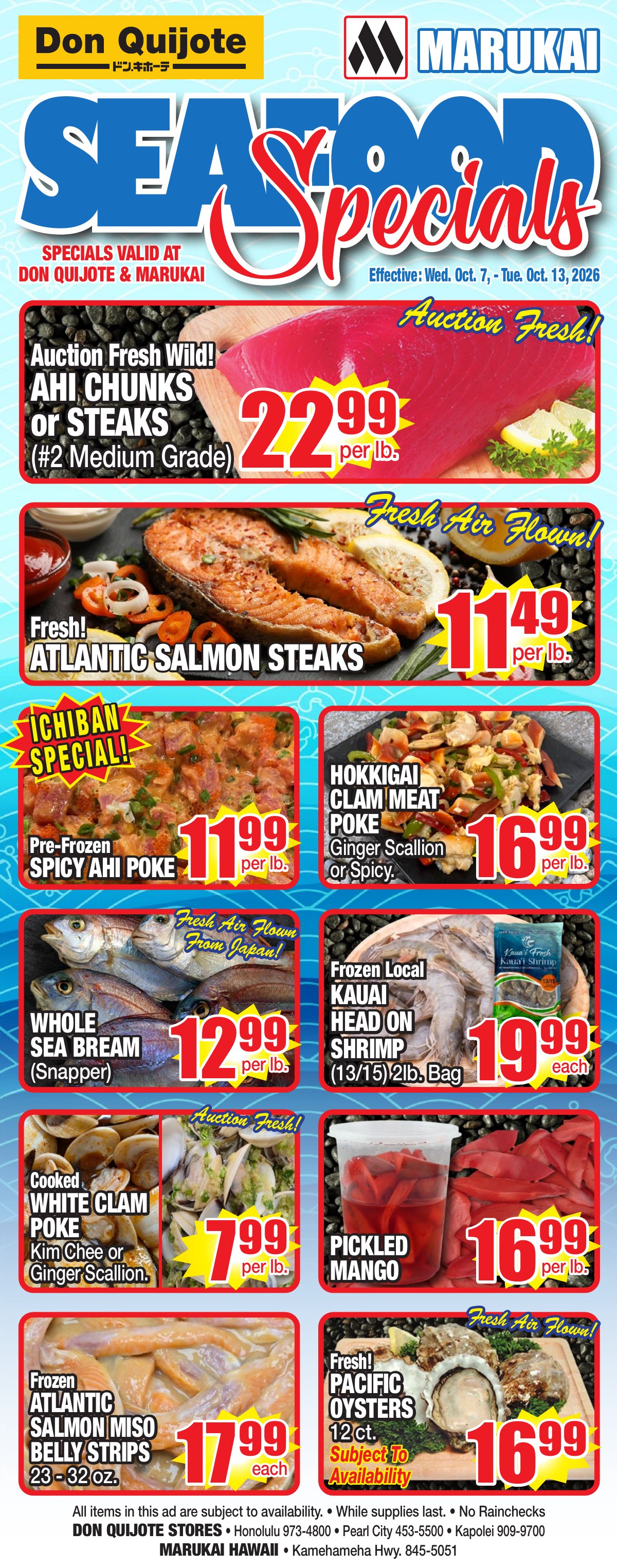 Seafood Flyer Wed, Oct 7, 2026 - Tue, Oct 13, 2026
