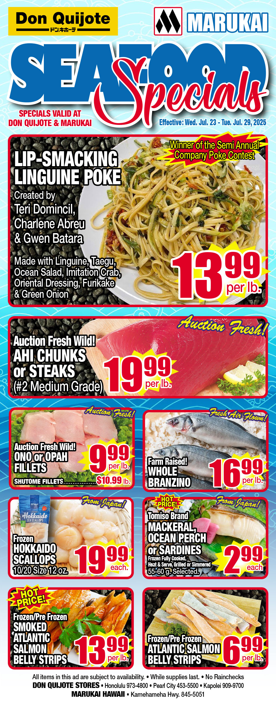 Seafood Flyer Wed, Jul 23, 2025 - Tue, Jul 29, 2025