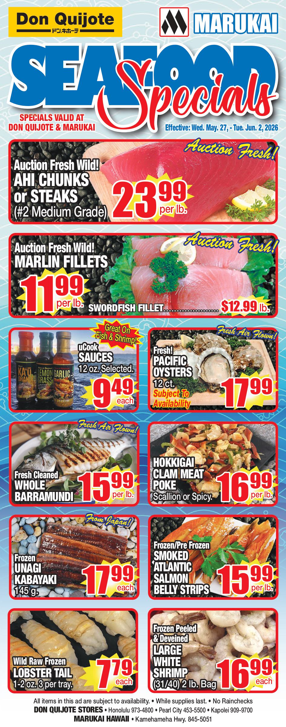 Seafood Flyer Wed, May 27, 2026 - Tue, June 2, 2026
