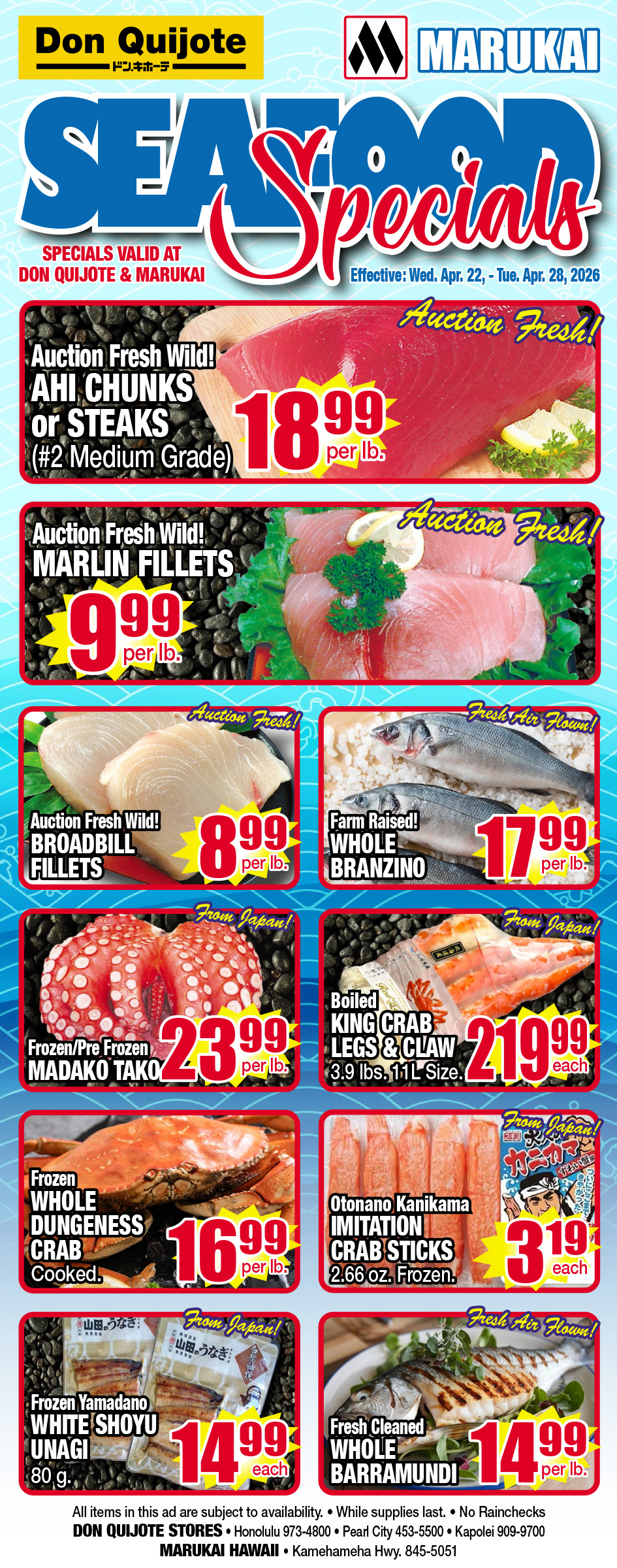 Seafood Flyer Wed, Apr 22, 2026 - Tue, Apr 28, 2026