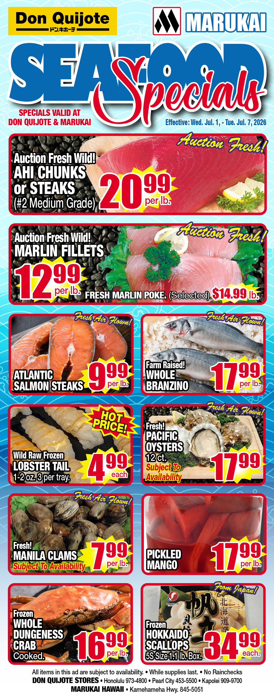 Seafood Flyer Wed, Jul 01, 2026 - Tue, Jul 07, 2026