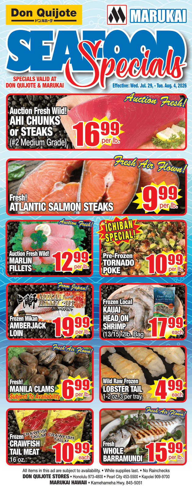 Seafood Flyer Wed, Jul 29, 2026 - Tue, Aug 4, 2026