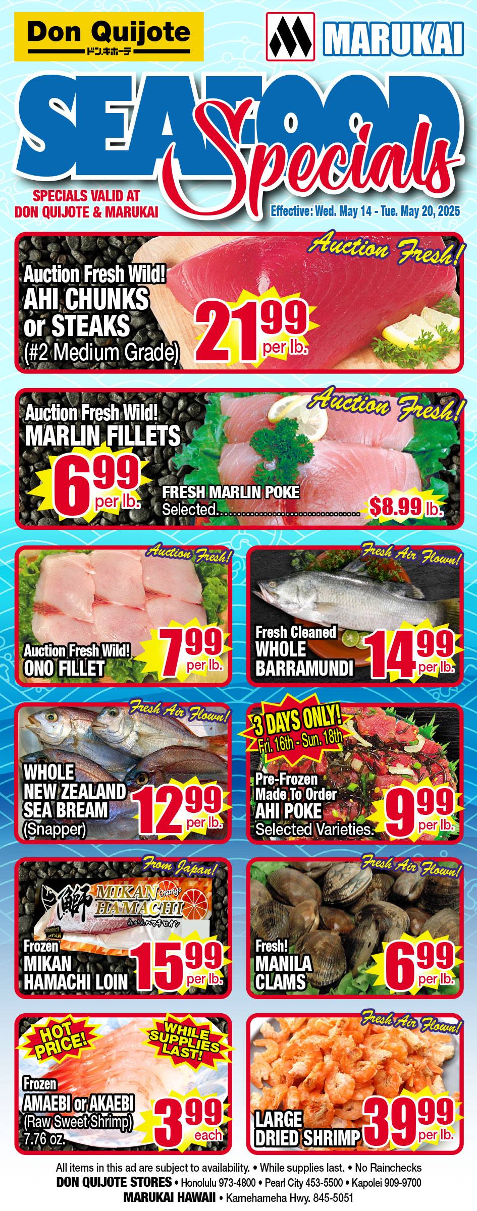 Seafood Flyer Wednesday, May 14, 2025 - Tuesday, May 20, 2025	