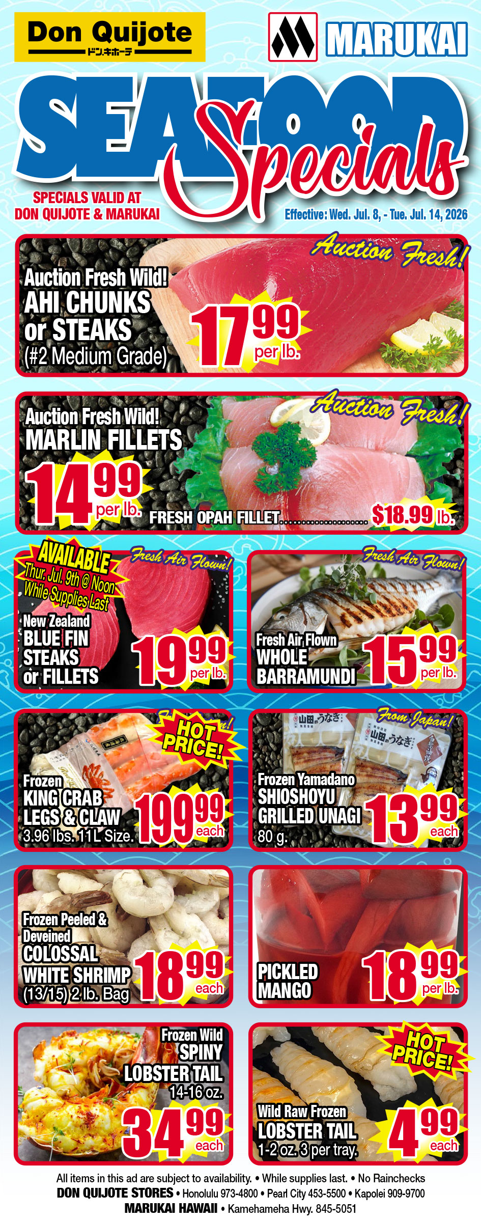 Seafood Flyer Wed, Jul 08, 2026 - Tue, Jul 14, 2026